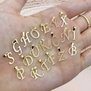 10K Gold Initial Pendant